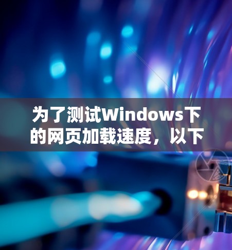 为了测试Windows下的网页加载速度，以下是一些推荐的代理软件，并根据你的需求和预算进行选择